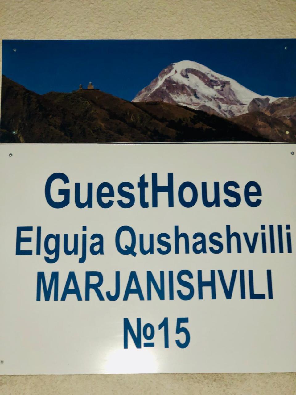 Guest House Elguja Qushashvili Казбеги Екстериор снимка